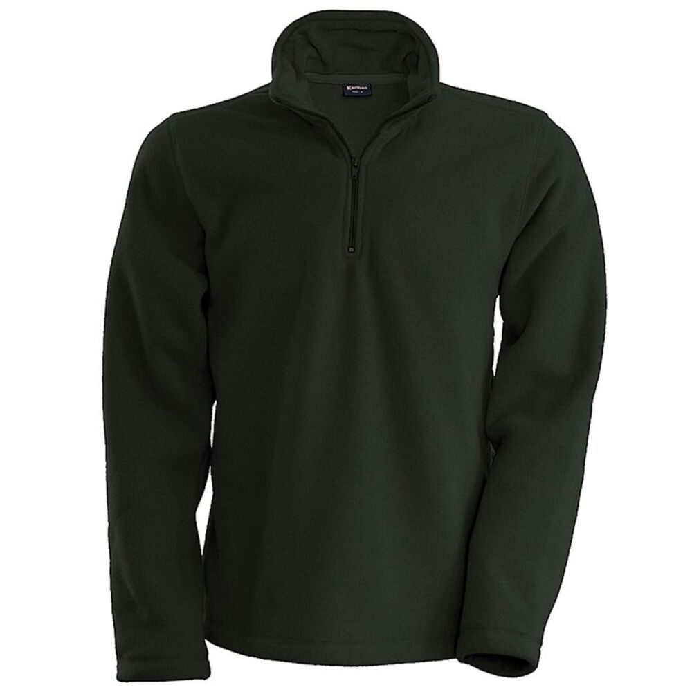 Kariban Mens Enzo 1/4 Zip Fleece Top / Dark Grey